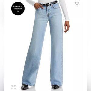 Re/done mid rise wide leg jeans
